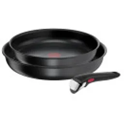 Отзывы о Набор посуды со съемной ручкой Tefal Ingenio Daily Chef Black 3 предмета 24/28 см L7629553