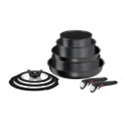 Отзывы о Набор посуды со съемной ручкой Tefal Ingenio Daily Chef Black 10 предметов 16/20/24/24/28 см L7629142